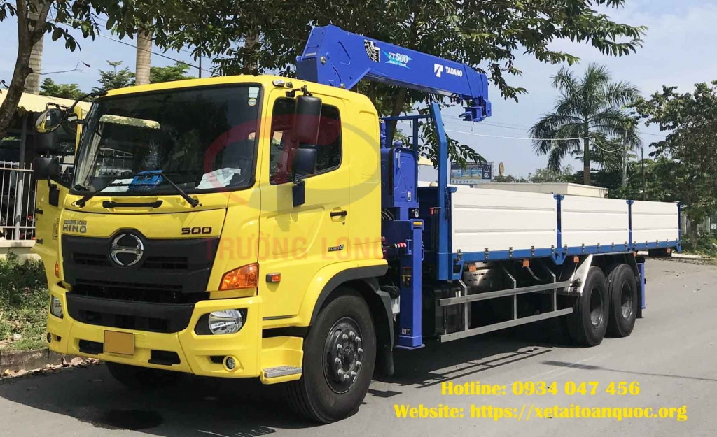 Xe cẩu HINO 15 tấn – 3 chân – Hai cầu thật – CẨU TADANO ZT505H